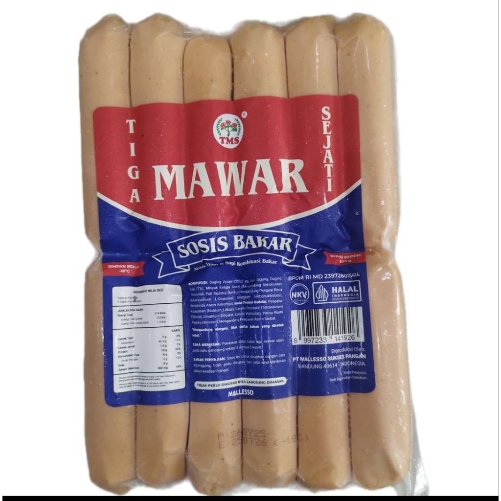 

Sosis Bakar Mawar 500gr/12pcs - TMS