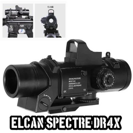SCOPE Elcan spectre DR4X dummy zoom - SCOPE HOLOGRAPHIC ELCAN 4x zoom SCOPE Keren