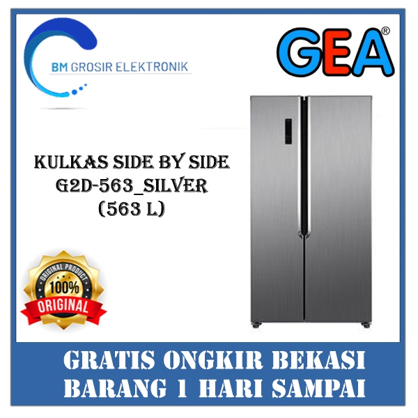 GEA KULKAS G2D 563INOX/BKKC KULKAS SIDE BY SIDE 563 LITER INVERTER