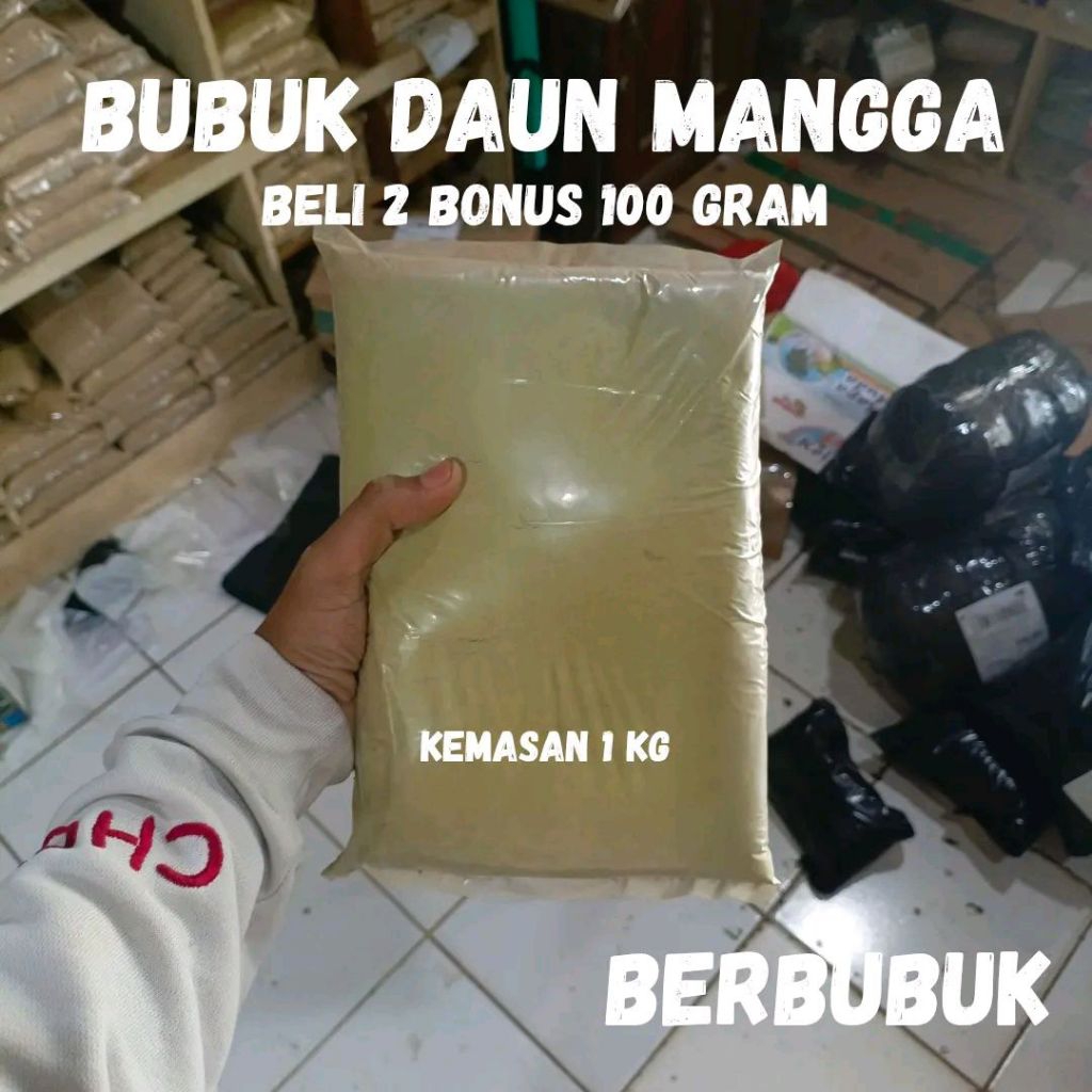 

Bubuk Serbuk Daun Mangga 1kg 1000 gram Asli tanpa campuran original