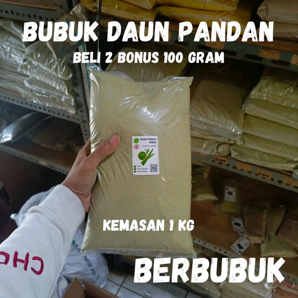 

Bubuk Serbuk Daun Pandan 1Kg 1000 gram Asli Tanpa Campuran