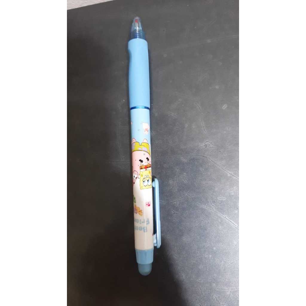 

( 1 PCS ) DELI G95-BL ERASABLE GEL PEN SPONGEBOB BLUE INK PULPEN TINTA BIRU