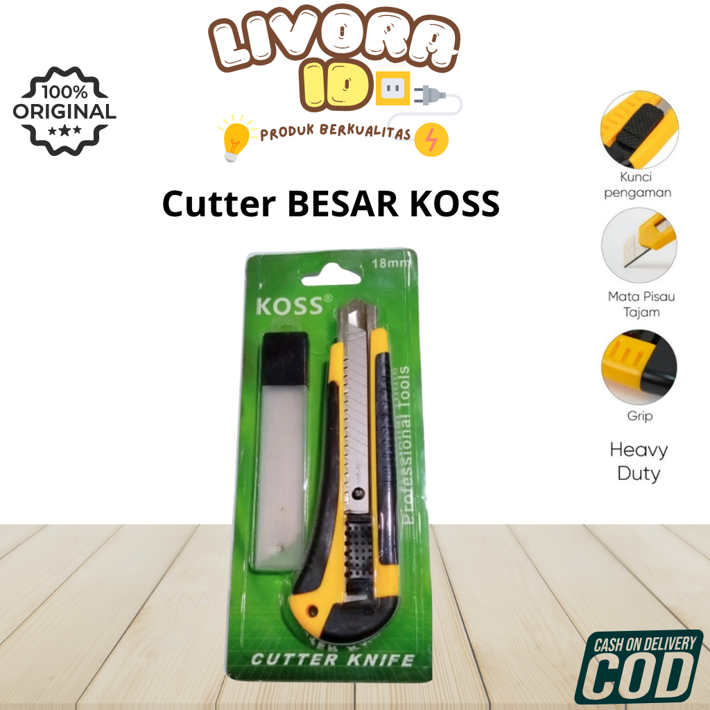

Cutter BESAR KOSS / Pisau Potong Pemotong Silet KOSS