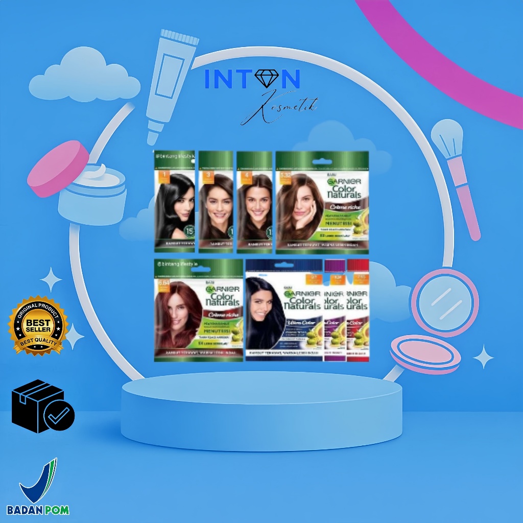 GARNIER HAIR COLOUR NATURAL | CAT RAMBUT GARNIER | GARNIER CAT RAMBUT SACHET