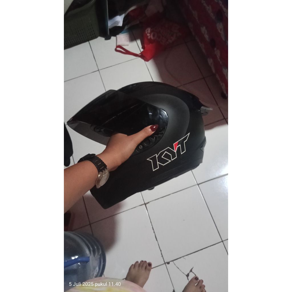 Helm KYT R10 Fullface Black Doff