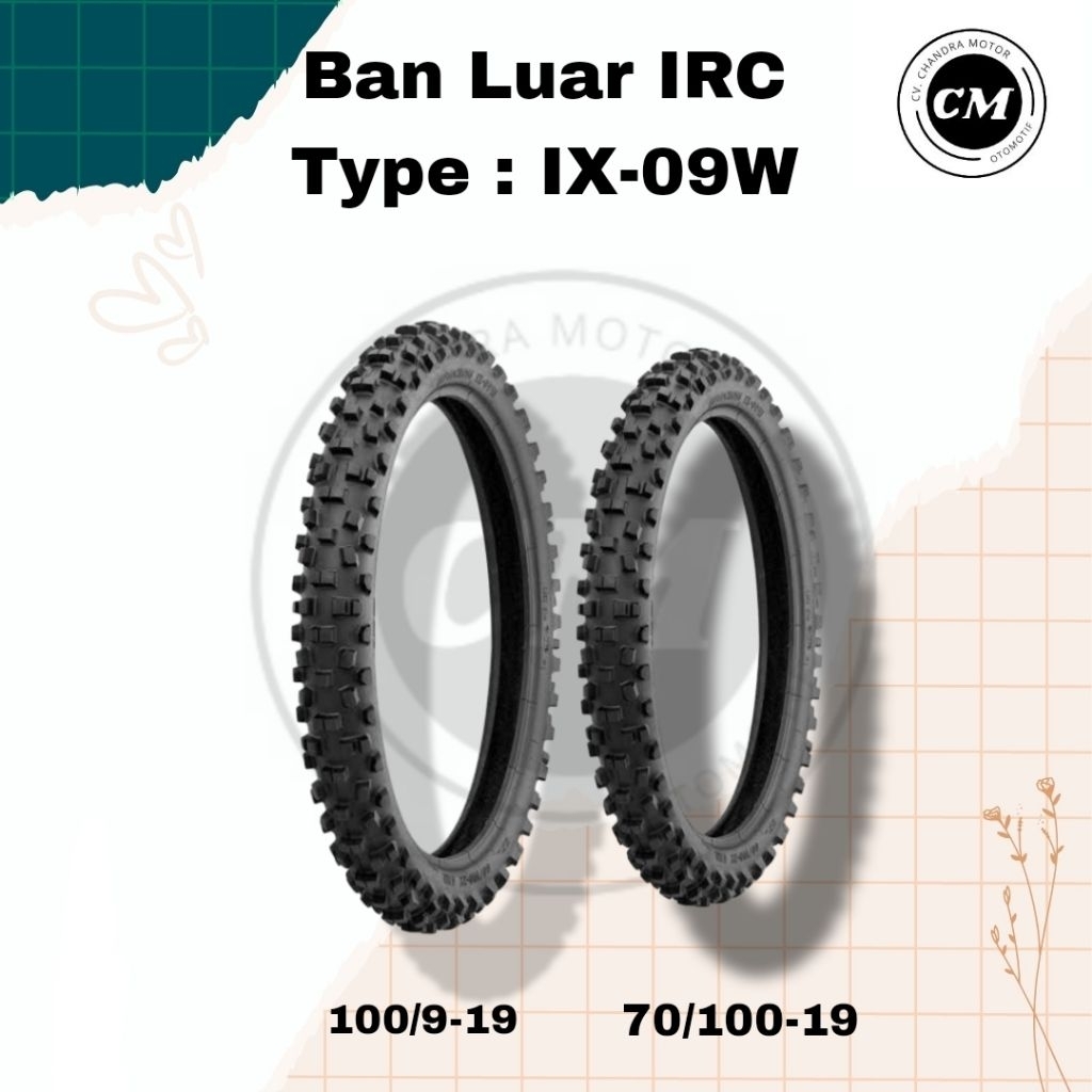 BAN LUAR TRAIL IRC 100/90-19 IX-09W