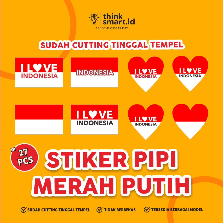 

ISI 27 PCS Stiker Pipi Merah Putih 17 Agustus TANPA PO