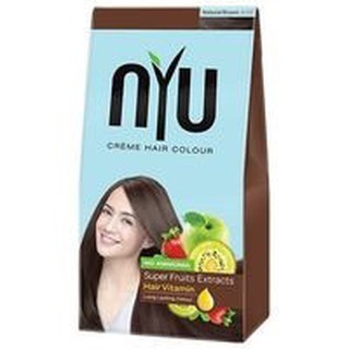 NYU CREME HAIR COLOUR BOX NATURAL BROWN (Semir rambut)