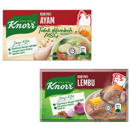 

Knorr Kiub Kaldu Penyedap Makanan Malaysia (60 gr) & Thailand (80 gr)