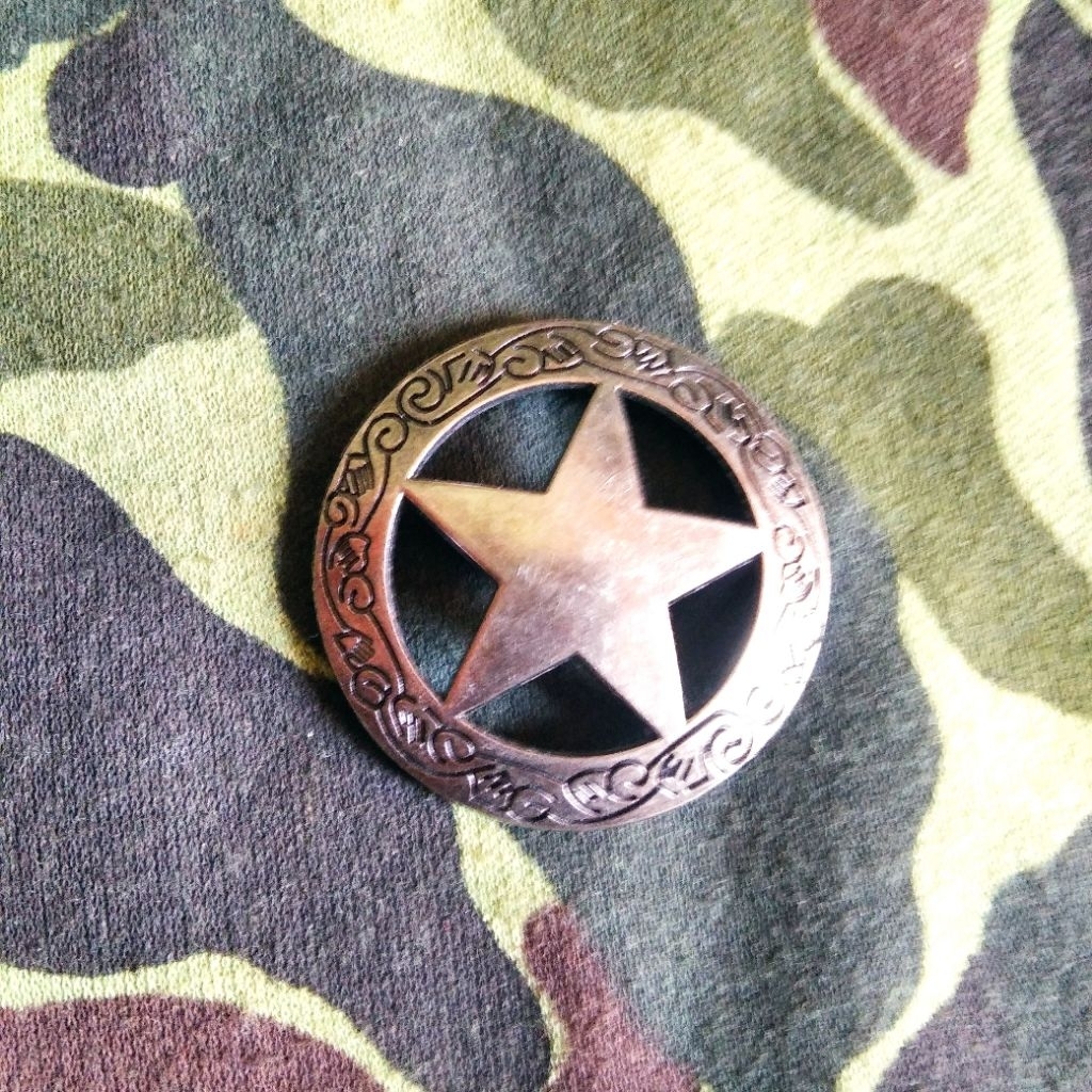 Pin Bintang Sherif Bintang Cowboy Marshal Bros Indian Emblem Korek Zippo Pin Holster Pistol Cowboy B