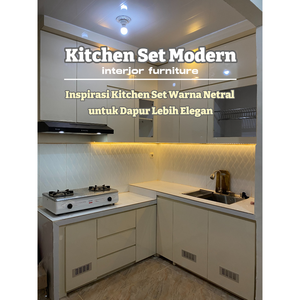 CUSTOM KITCHEN SET L-SHAPE/KITCHEN SET WARNA NERTAL
