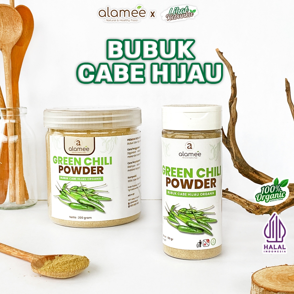 

ALAMEE Cabe Bubuk Hijau Green Chili Seasoning Powder Halus Cabai Bumbu Masak Dapur LIHAT KEBUNKU