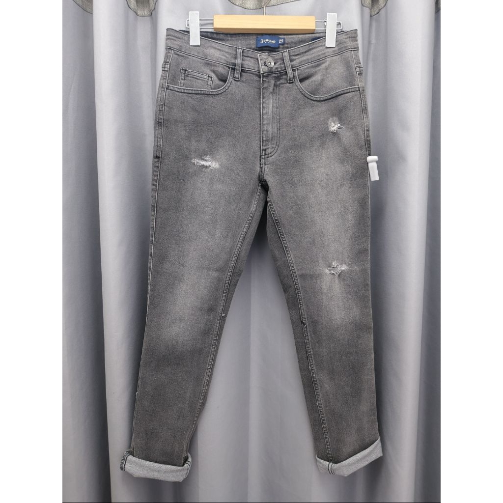 3Second Celana Jeans Panjang Pria Ripped Slim Fit 070225 Original