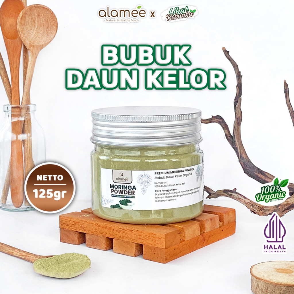 

ALAMEE Bubuk Kelor Moringa Powder Daun Serbuk Organik Tanpa Gula Minuman 125gr LIHAT KEBUNKU