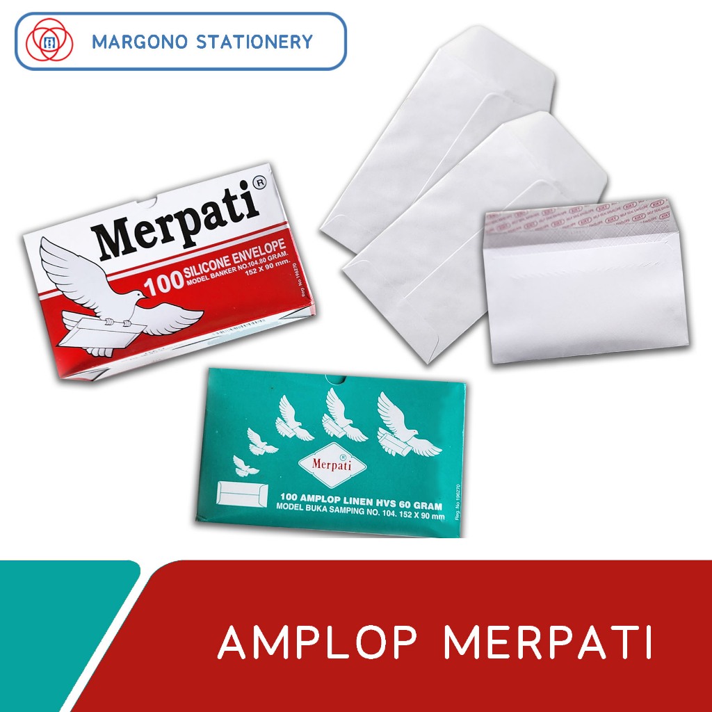 

KY Amplop Merpati / Amplop Putih Kondangan Ukuran Tanggung 104 / Kecil / Besar isi 100 lembar