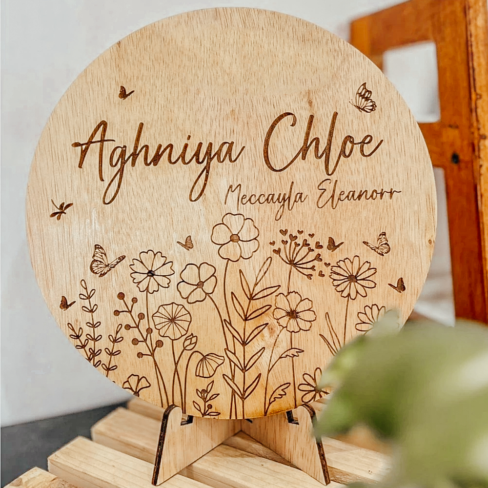 Kayu Nama Hiasan BOX Mahar | Scrabbook | kayu grafir nama bulat mahar | hiasan kayu rustik mahar di 