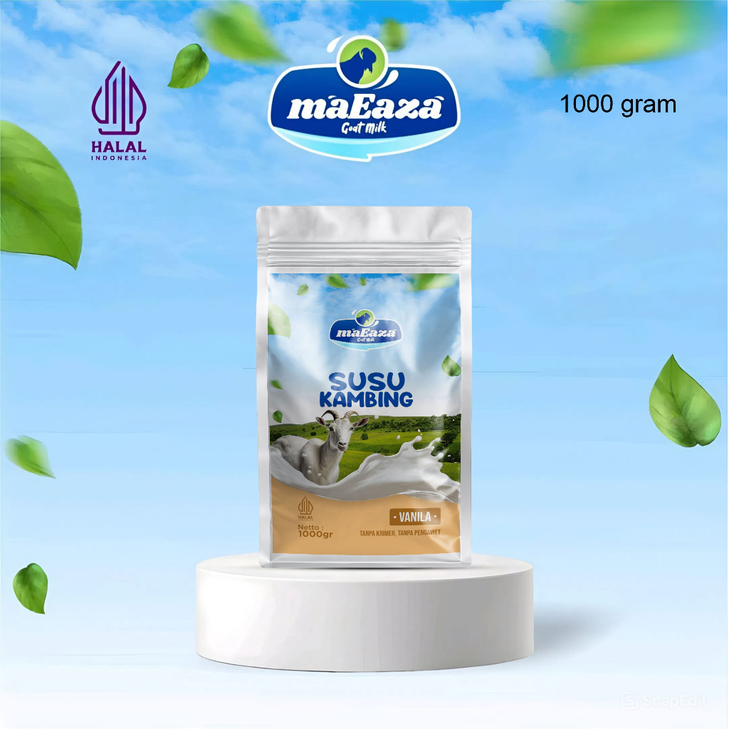 

MaEaza Susu Kambing Rasa Vanila Tanpa Krimer 1000g