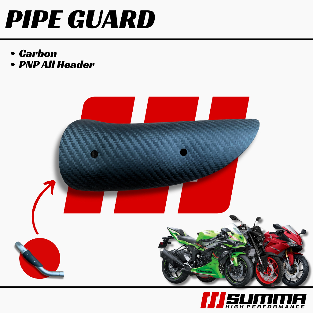 Pipe Guard Knalpot Cbr250rr R25 Mt25 Zx25r Zx25rr Zx4rr Zx6r Zx10r R6 Z800 Z900 Z1000 Sugomi Versys 