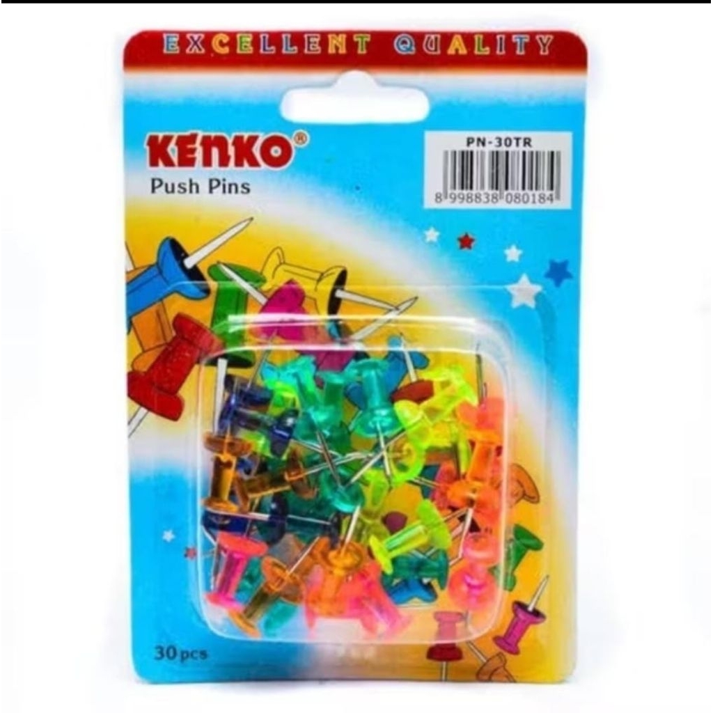 

[ PCS ] PUSH PIN KENKO PP-30TR / PAKU MADING / PAKU TINDIS / THUMB TACKS