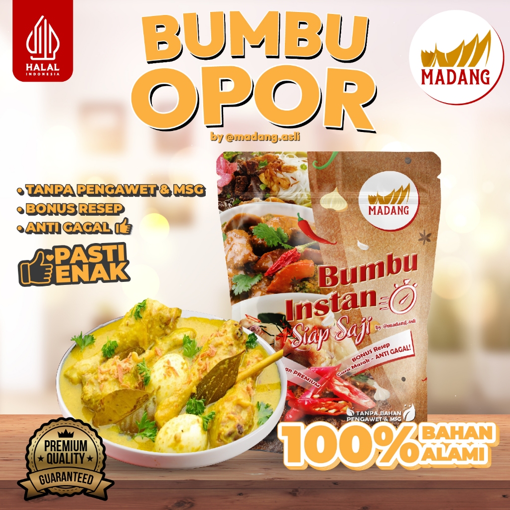

Bumbu Opor Instan / Bumbu Masak Instan Opor / Bumbu Opor Premium untuk 1kg Daging