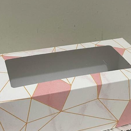 Kotak Kue Ukuran 22x12 25x12 Kotak muat 2 toples hardtop 11x11 Box Kue marmer - pink prisma, 1 box 2