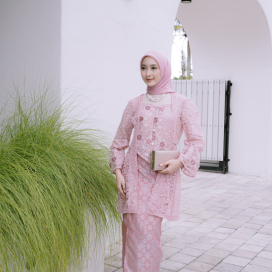Delova Wardrobe - KEBAYA KARTIKA Kutu Baru Premium Modern Brukat Vintage Bordir Outfit Atasan Wanita Tali Renda Baju Pakaian Tulle Lace Tile Brokat Viral Lebaran Raya Kondangan Wisuda Kekinian Simple Elegan