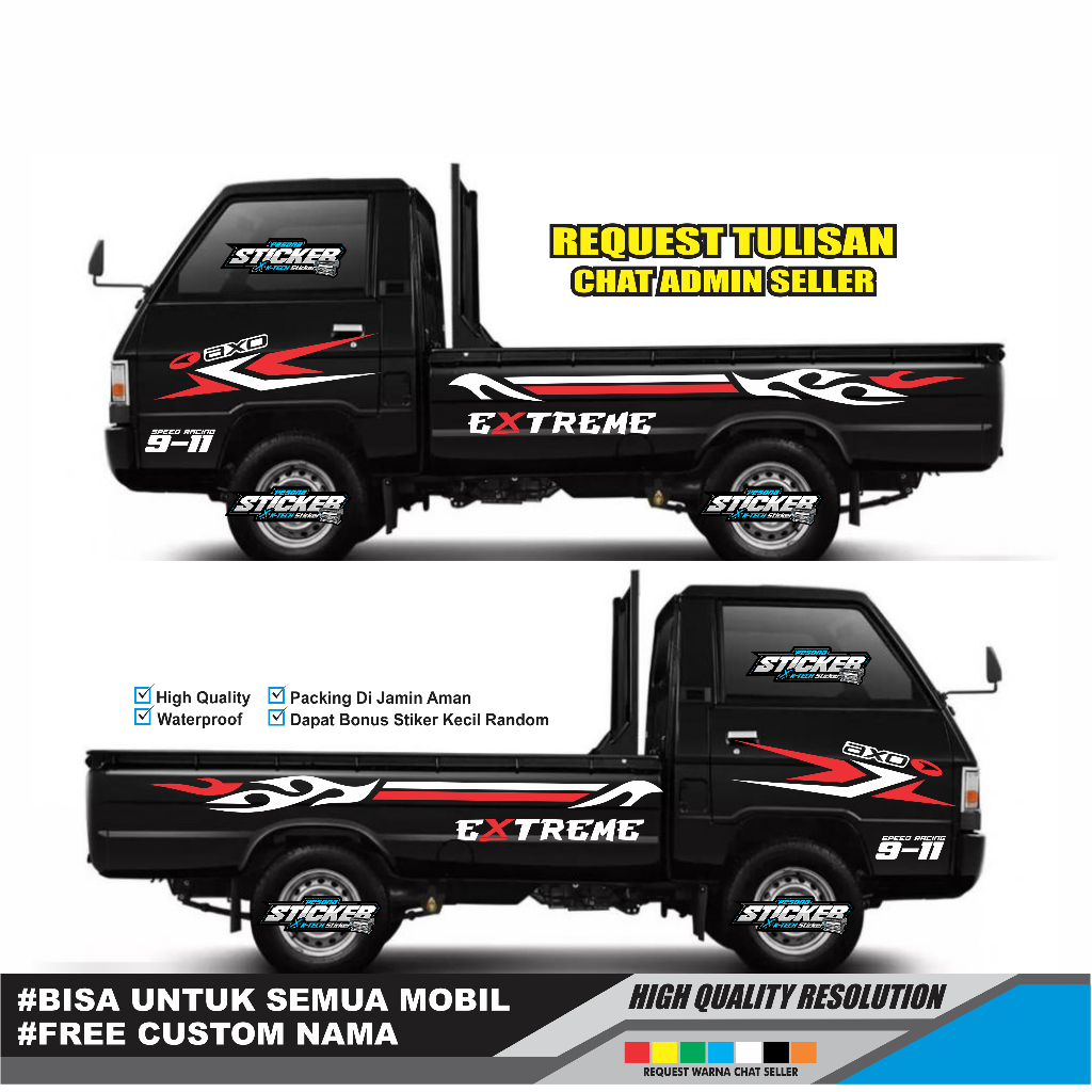 Stiker Mobil Pick Up L300 Pick Up Suzuki APV Pick Up Grandmax Terbaru Promo Stiker / Sticker L300 Pi