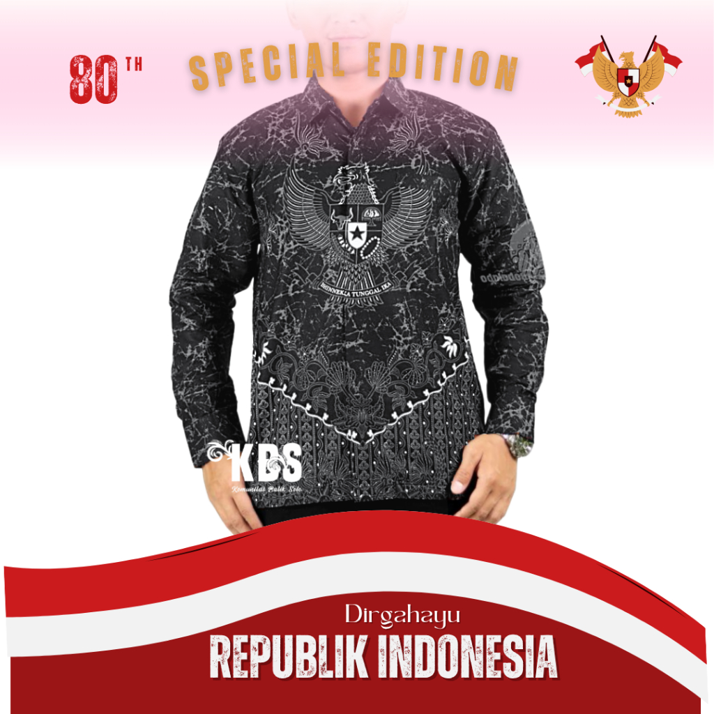 Kemeja batik pria GARUDA PANJANG full furing bahan katun halus sragenan ORI SM Batik