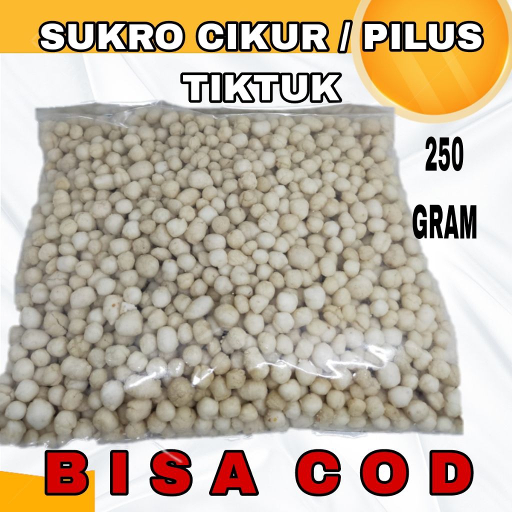 

250 GRAM SUKRO CIKUR PILUS KENCUR PILUS TIKTUK / ANEKA TOPING BOCI SEBLAK SUKRO CIKUR SEPEREMPAT SAPARAPAT SUKRO CIKUR