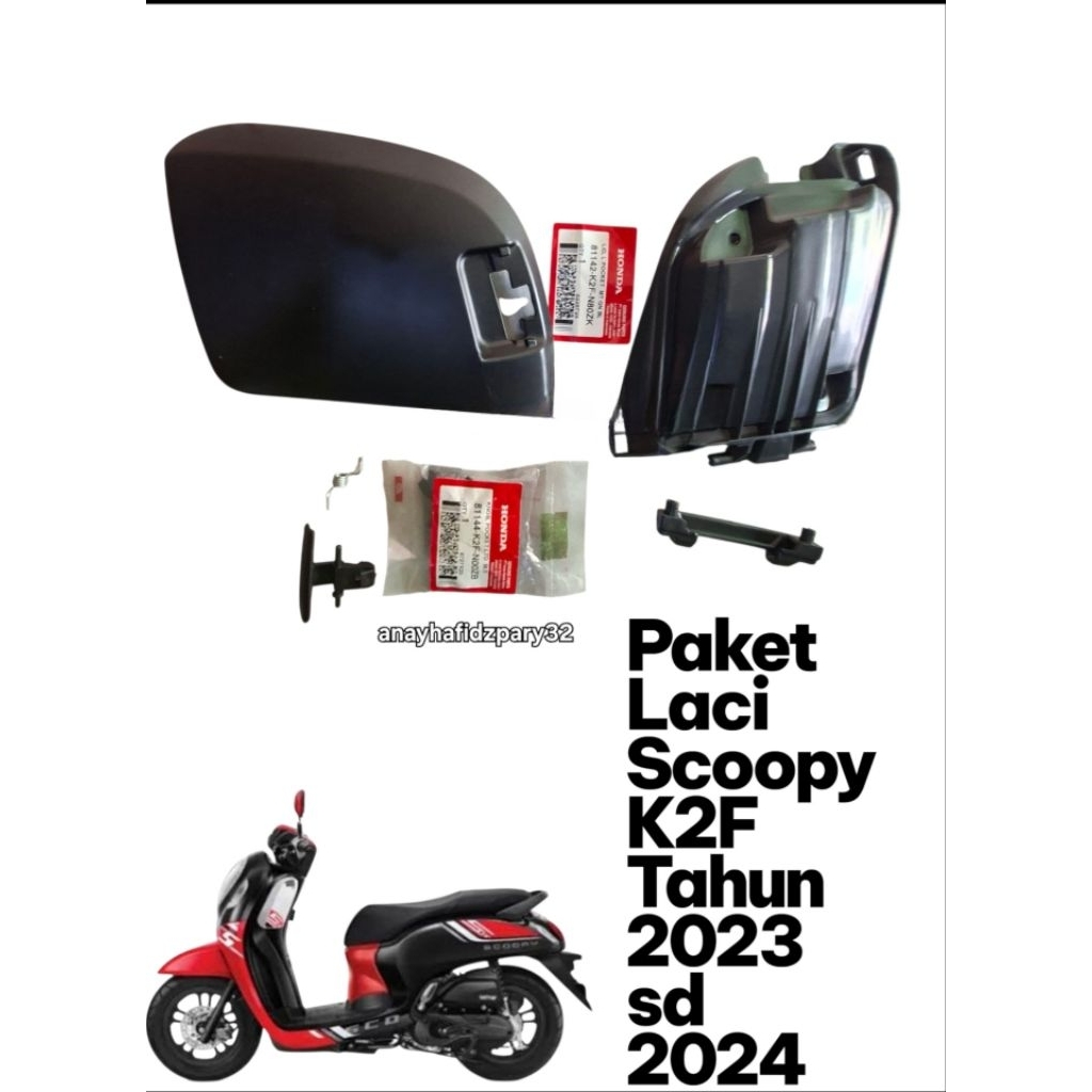 paket laci Scoopy 2023 laci dalam engsel scoopy tahun 2023 sd 2024 dudukan tutup laci Scoopy tahun 2