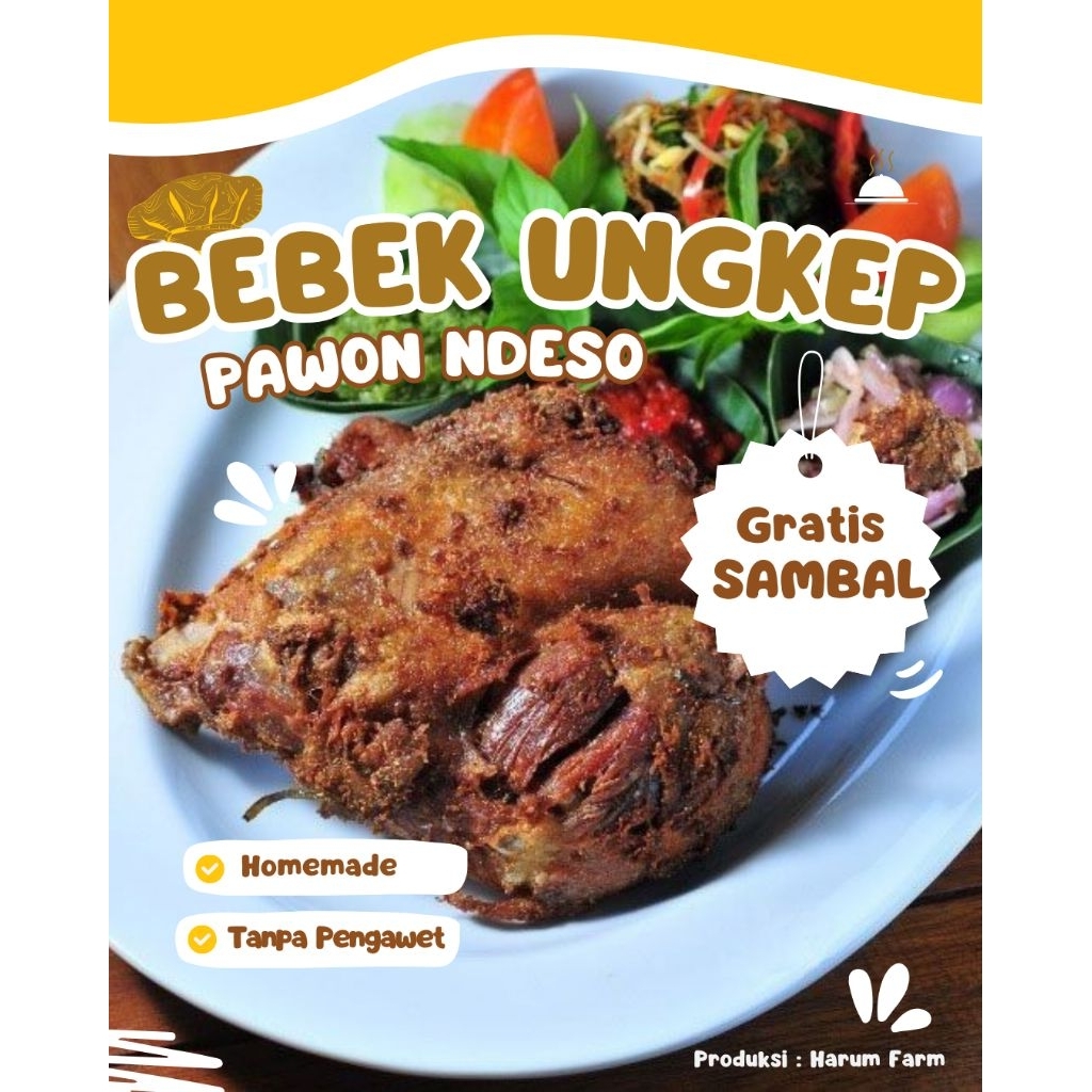 

Bebek Ungkep 1 Ekor / Bebek ungkep pawon Ndeso