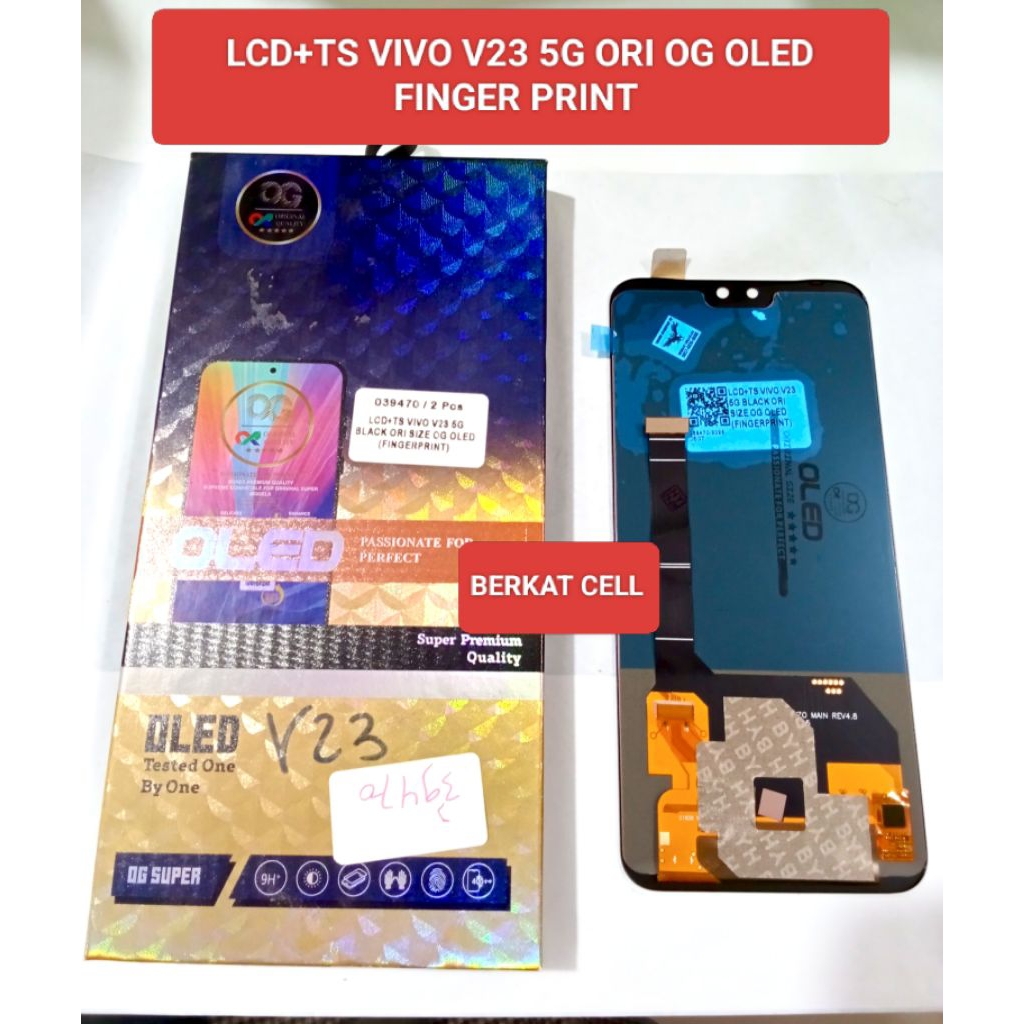 LCD+TS VIVO V23 5G BLACK ORI 100% OG OLED FINGER PRINT