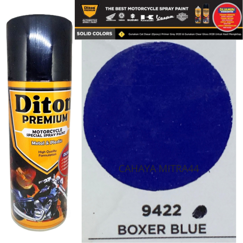 Pilox Diton Premium Boxer Blue 9422 400cc – Cat Semprot Biru Tua Solid untuk Motor dan Mobil