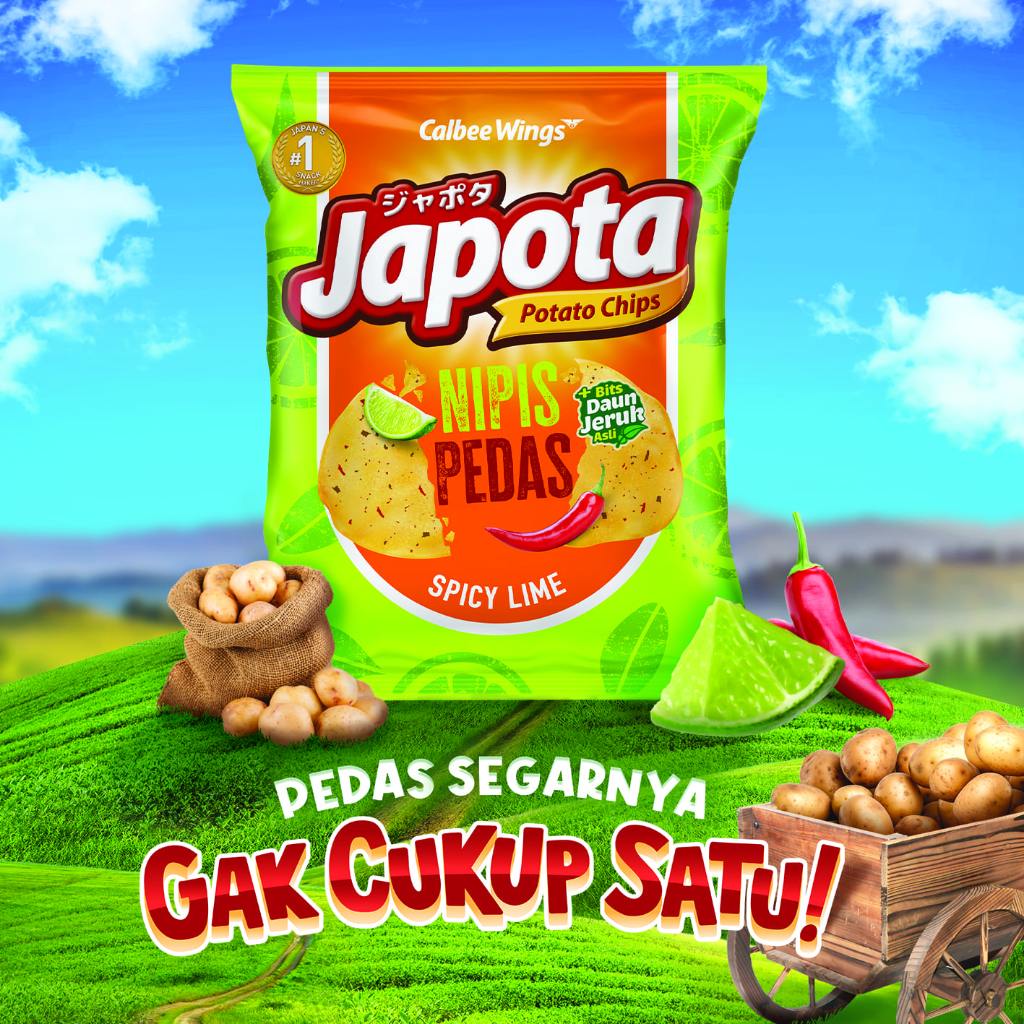 Japota Keripik Kentang Nipis Pedas 68gr - Gambar 3