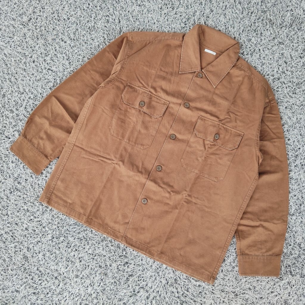 KMJ49 global uniqlo work jacket original kemeja workshirt uniqlo bata