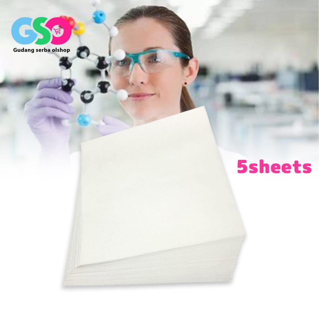 Kertas Saring Laboratorium 60x60 cm Isi 5 Lembaran untuk Funnel Filter Kertas Membran Percobaan Kimi