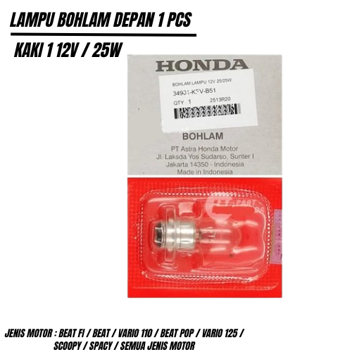 BOHLAM LAMPU DEPAN BEAT FI KFV