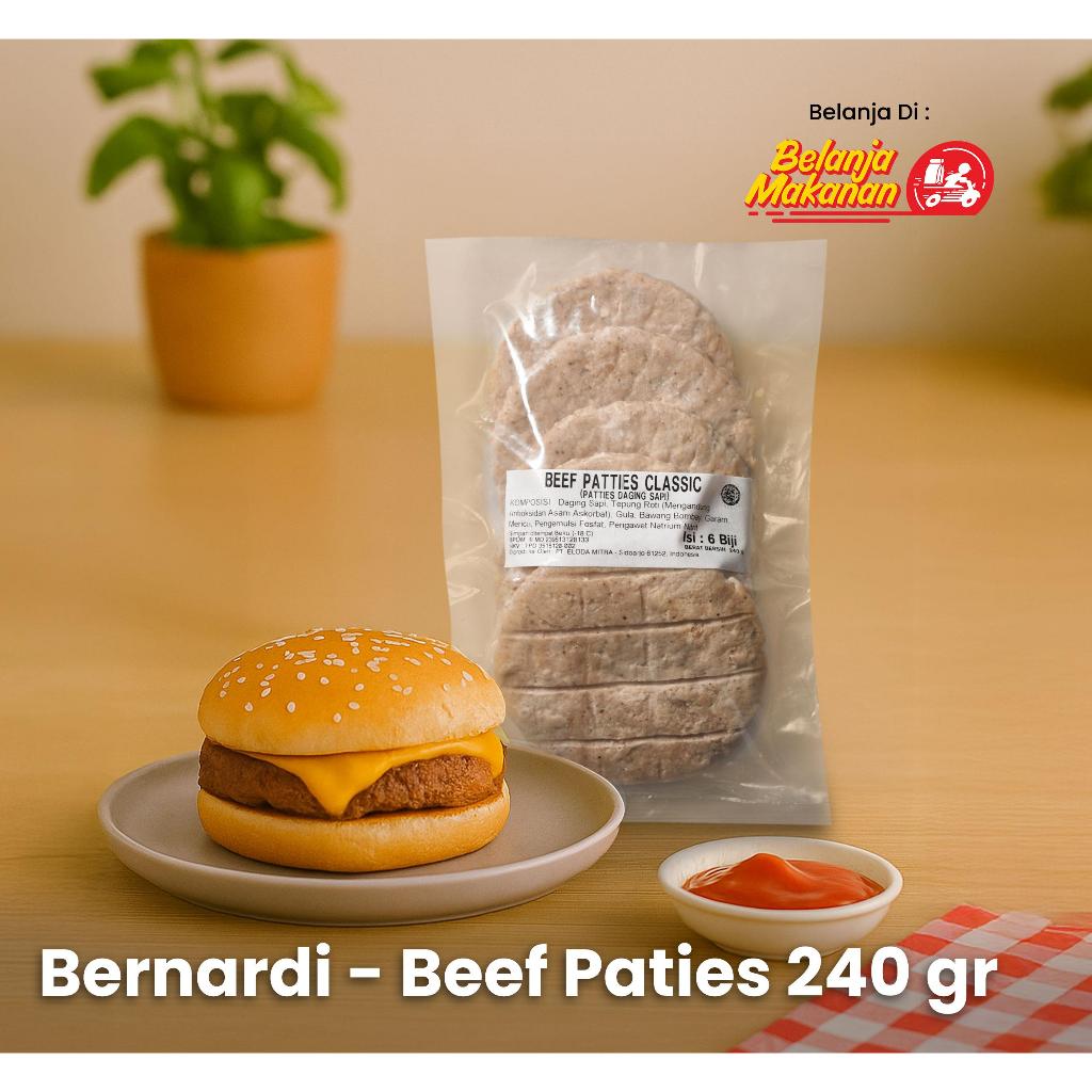 

BERNARDI BEEF PATTIES CLASSIC 240GR / Daging Burger Sapi