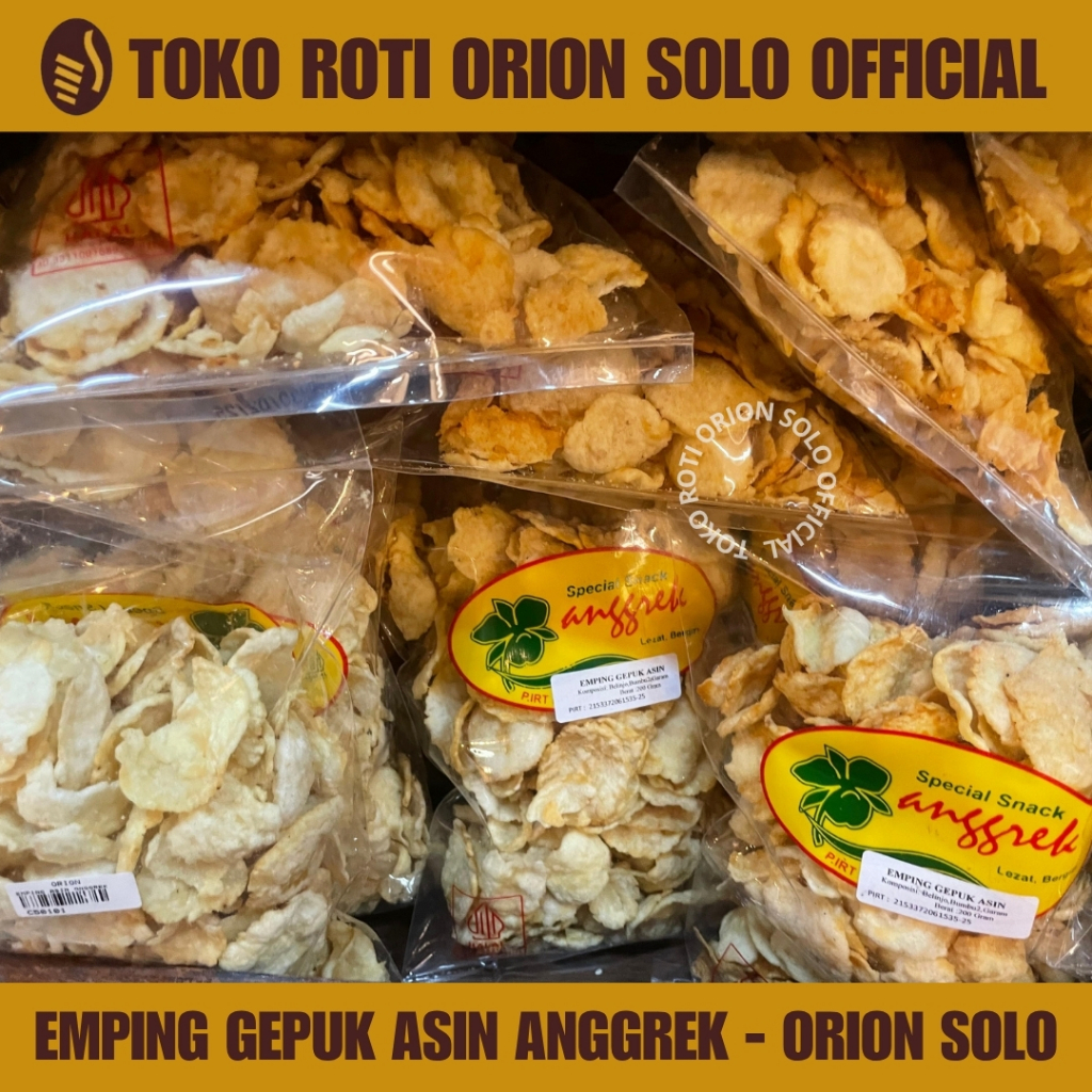 

Emping Gepuk Manis Anggrek - Emping Gepuk Asin Anggrek - Orion Solo