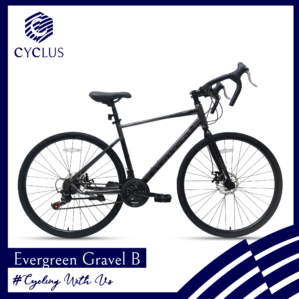 Sepeda Balap Roadbike Evergreen Gravel Bike B Jazz 3 x 7 Speed Cakram