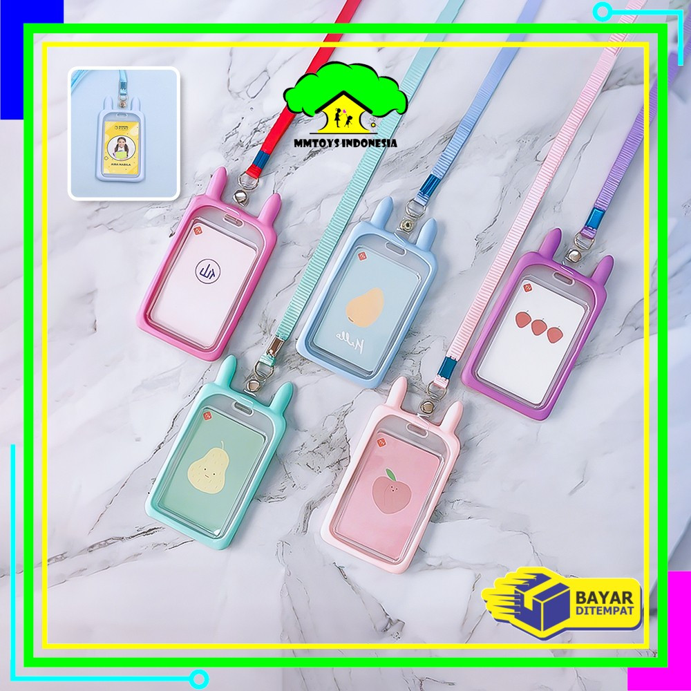 

EC MI-C324 Name Tag ID Card Holder Gantungan Kartu Nama Atau Panitia Karakter Kelinci Bear / Tali ID Card Nama / Gantungan Tali Kartu Akses Kantor MRT Busway Lanyard