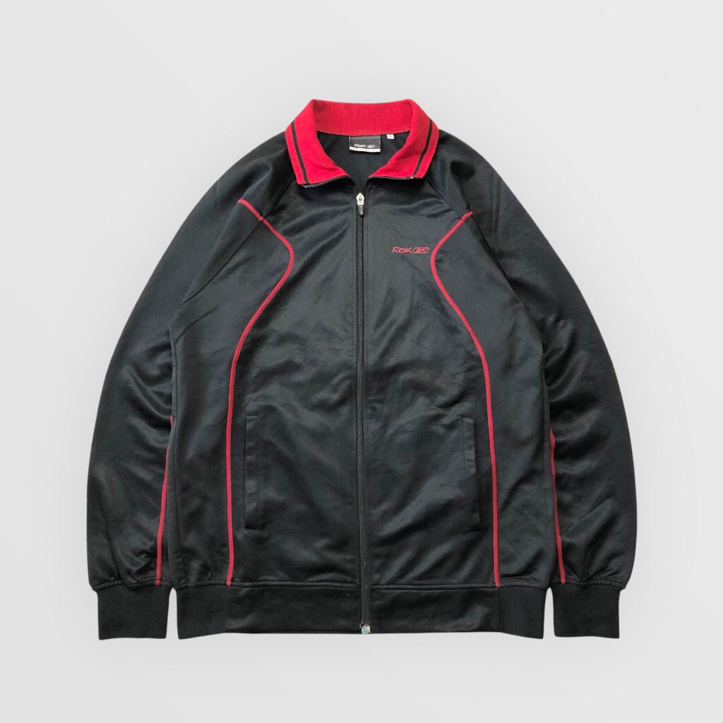 Reebok PlayDry Track Top Track Jacket Black Red