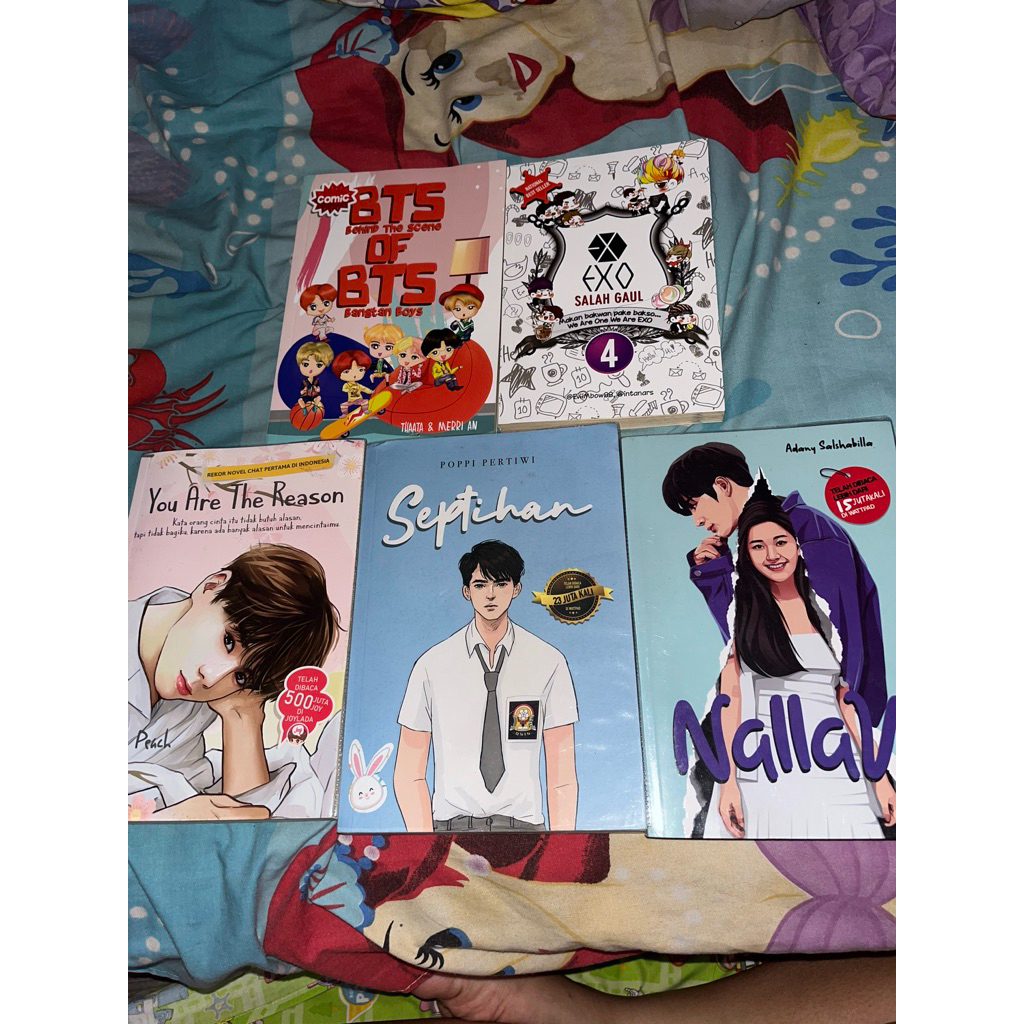 PRELOVED NOVEL WATTPAD ALL ORI FICTION PL NOVEL (NALLAN,SEPTIHAN,YOU ARE THE REASON,BTS COMIC,EXO NO