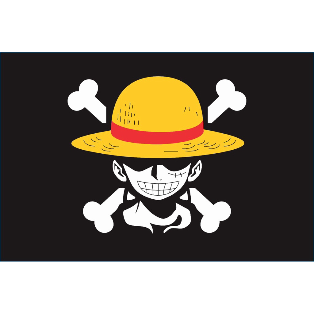 Bendera One Piece (LUFFY) ~ Bendera Logo Bajak Laut ~ One Piece Flag ~ JOLLY ROGER One Piece ~ Poste