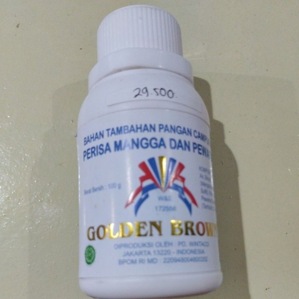 

GOLDENBROWN perisa mangga dan pewarna