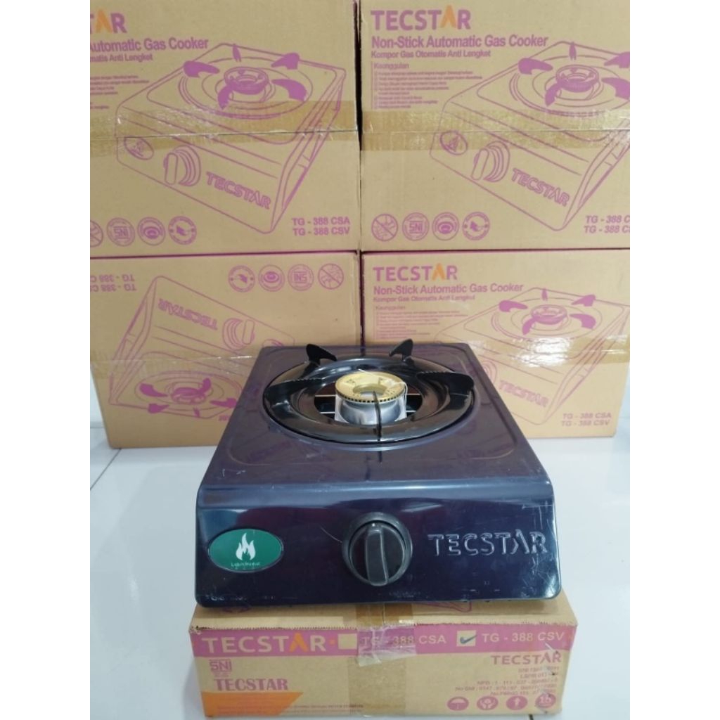 kompor 1 tungku TECSTAR/kompor 1 tungku/kompor teflon hitam