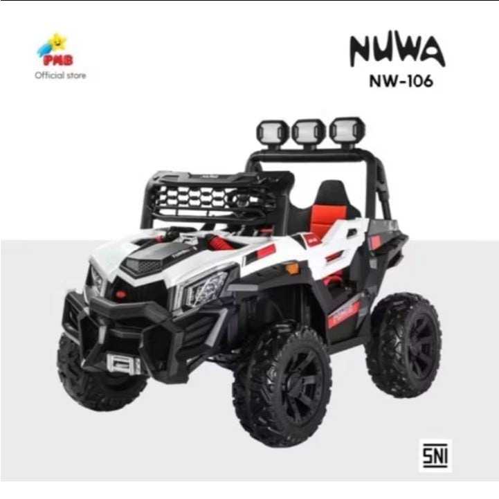 Mobil aki PMB NUWA NW 106 NW106 JEEP Ban Eva Karet 4 gear box lampu led mobil aki jeep jumbo