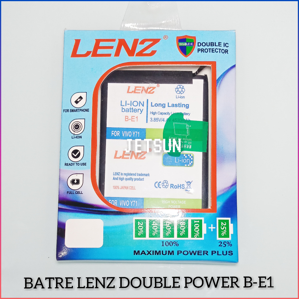 BATERAI / BATRE LENZ DOUBLE POWER B-E1 / VIVO Y71