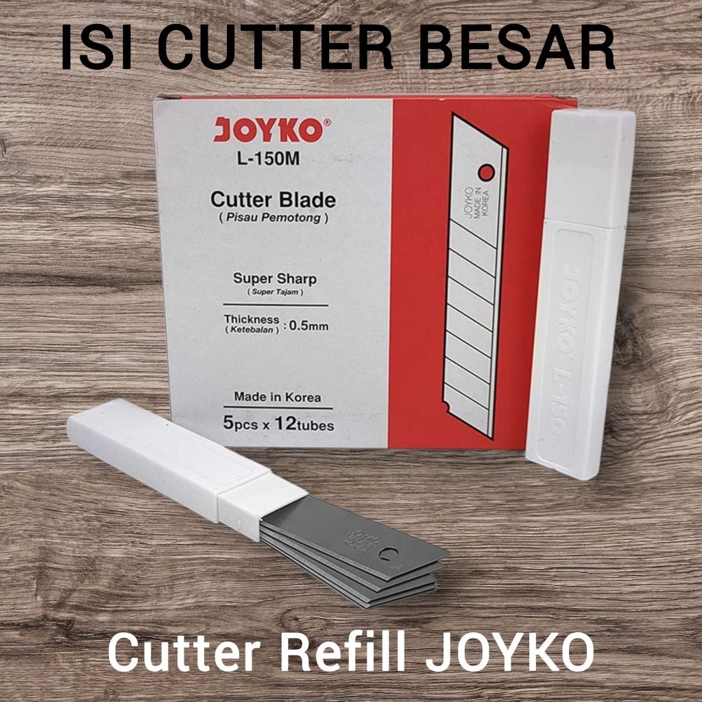 

Isi Cutter Besar Joyko Refill L-150M – 1 Tube (5 Blade)