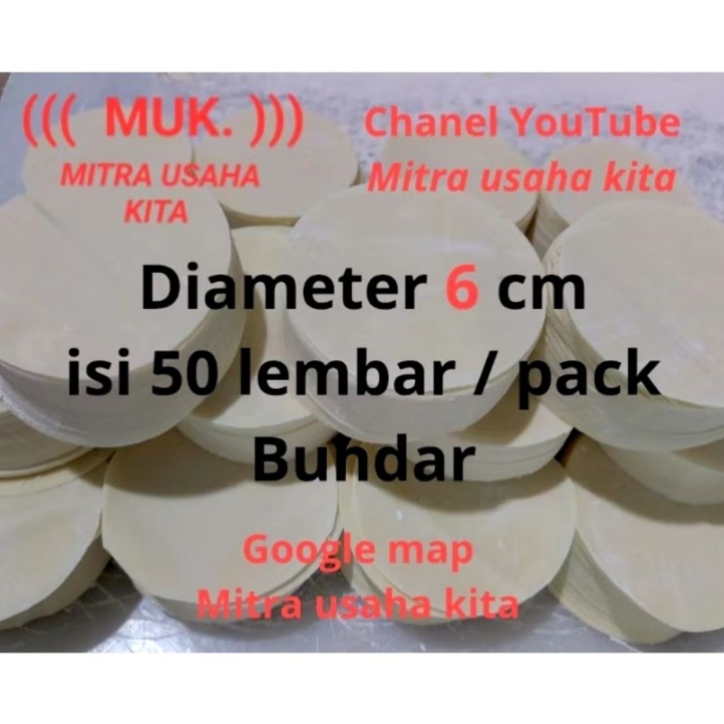 

kulit dimsum 6 cm spesial putih